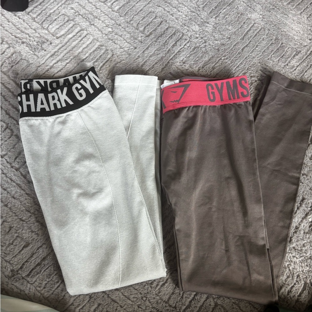 Gymshark Women’s  Leggings - Gray and Brown